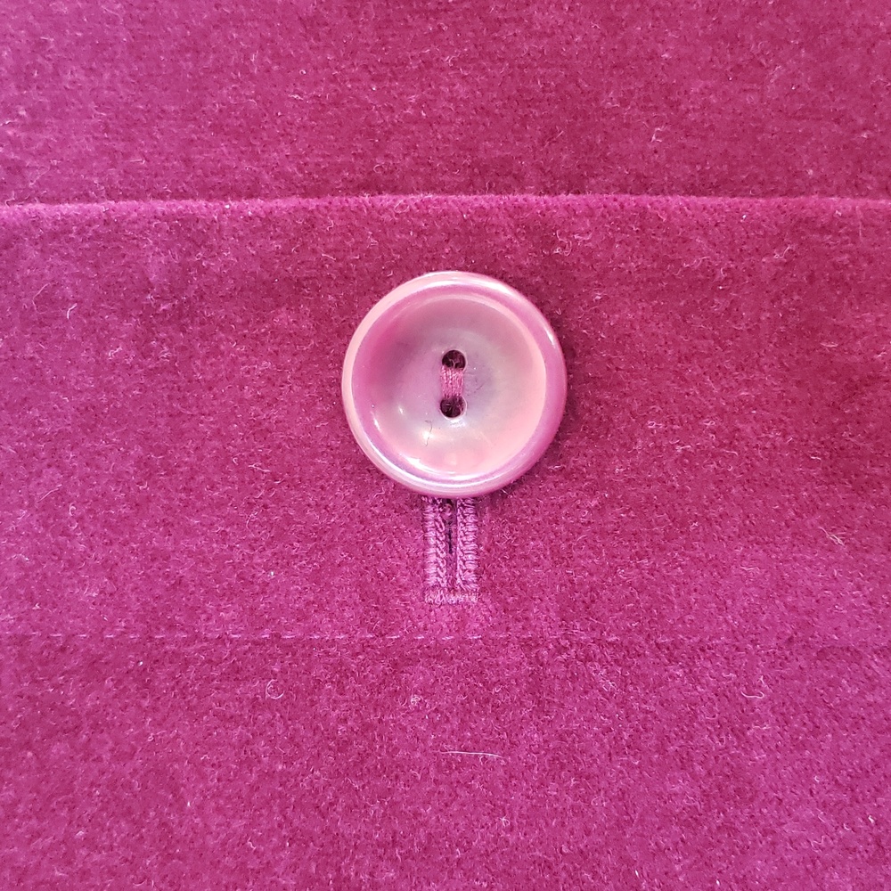Talbots Plum Purple Velvet Tailored Blazer Jacket Size 8P Petite - Picture 10 of 12